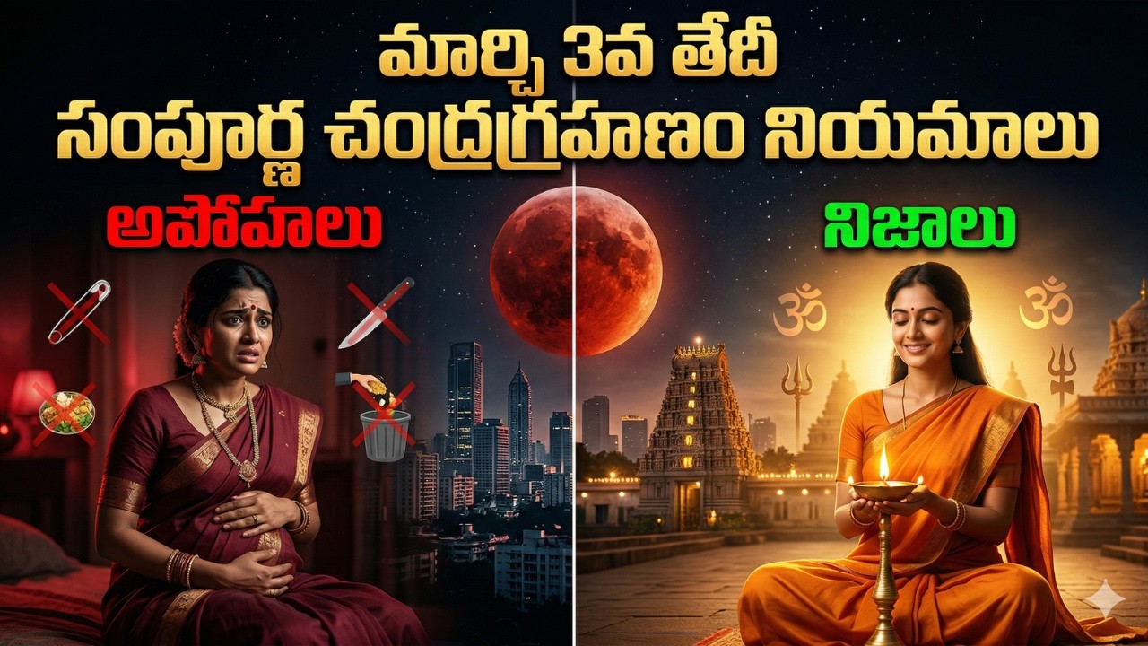 మార్చి 3వ తేదీ సంపూర్ణ చంద్రగ్రహణం నియమాలు: ఏది నిజం..? ఏది అబద్ధం..? అసలు వాస్తవాలు ఇవే..!!