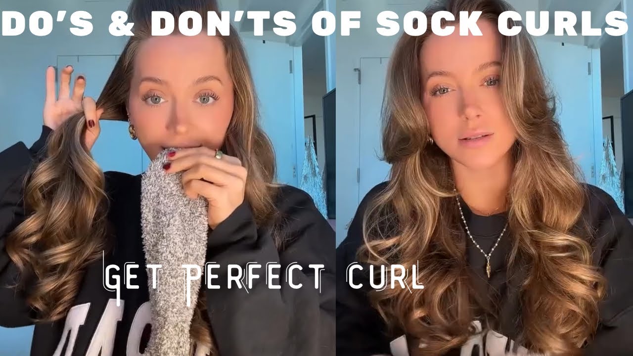Как получить ИДЕАЛЬНЫЕ ЛОКОНЫ с помощью носков | Что можно и чего нельзя делать при завивке волос...