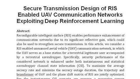 Secure Transmission Design of RIS Enabled UAV Communication Networks Exploiting Deep Reinforcement L