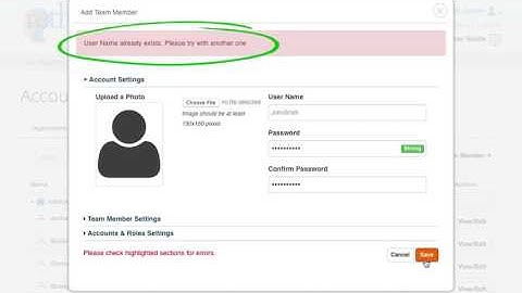 FAQ: Why am I getting the message that the username already exists?
