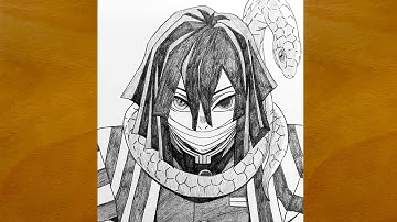How to Draw Obanai Iguro from Demon Slayer || Snake Hashira Sketch || Anime Drawing Step by Step