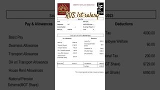 KVS PGT, My 1st Salary Slip 2023 Real In-Hand Salary Revealed #youtubeshorts #trending #shortvideo
