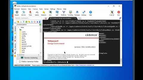 03 30 2020 Run MobaXterm And Start Cadence virtuoso with NCSU CDK