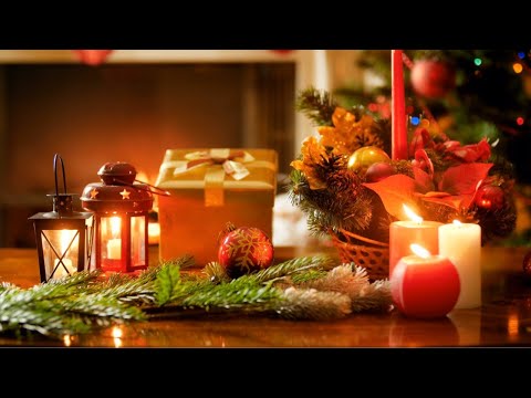 Christmas Music - Relaxing Acoustic Guitar - 3 Hours with Christmas Candles and Fireplace