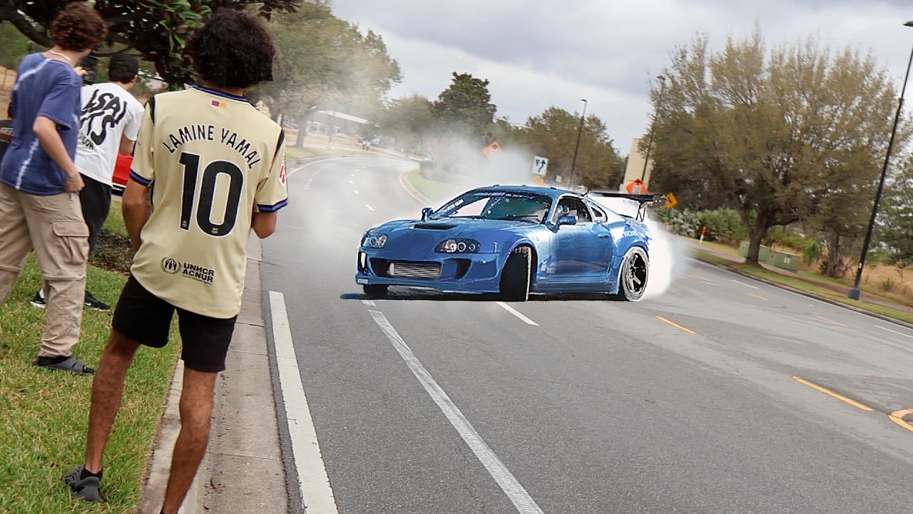 Modified Cars Leaving Car Show in the Rain! - 800HP Supra, GT500, R32 ...
