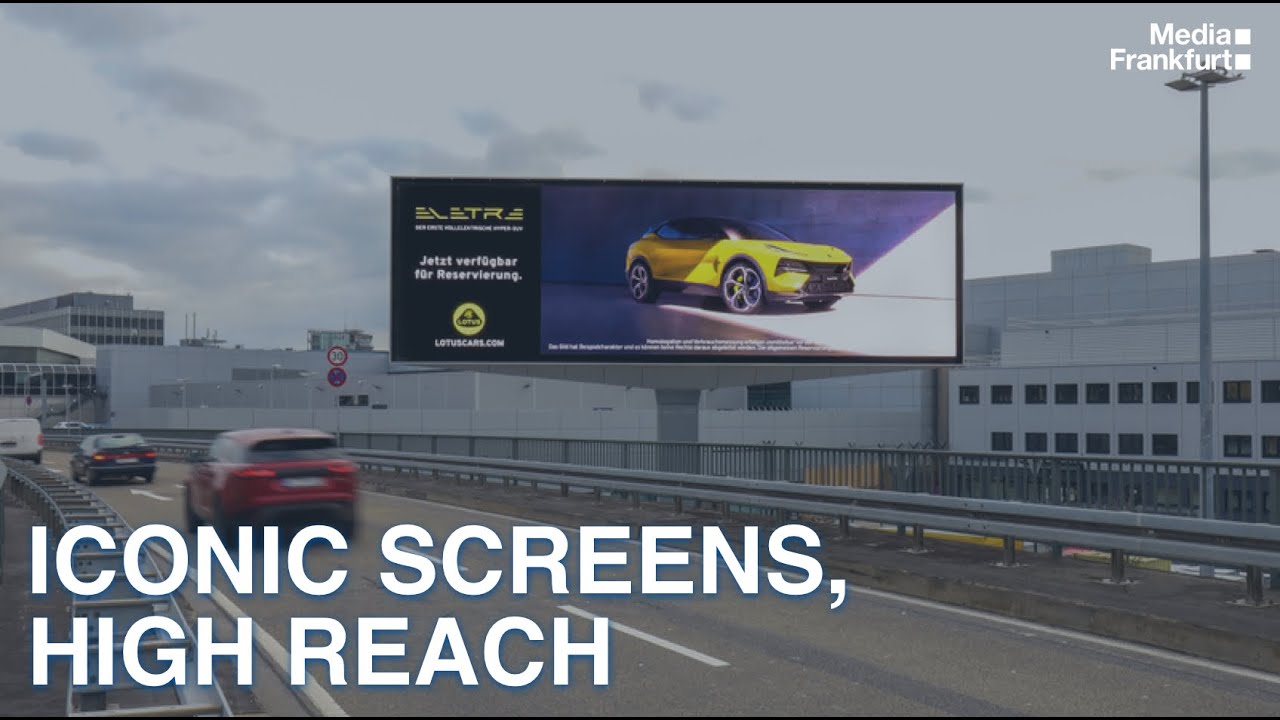 Large-Scale Digital Airport Campaign to Present the New All-Electric Lotus Eletre | Media Frankfurt