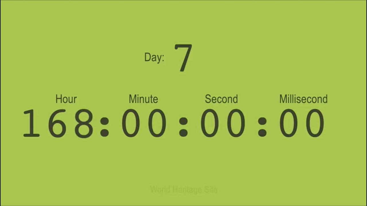 Eye-Friendly Countdown Timer Decreasing From 