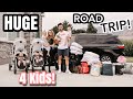 The triplets LONGEST road trip EVER! A month in California | Traveling with 4 kids 2 and under