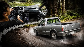 DRIFTING MY MAZDA B2200 IN THE RAIN
