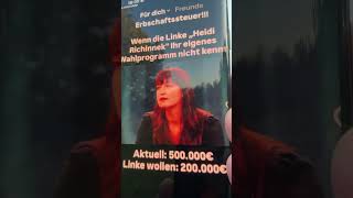 Heidi Reichinnek bekommt über 12000€ und kennt das eigene Wahlprogramm nicht. Sehr peinlich 😎💙