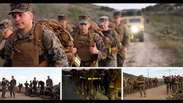 I MEF Information Group conduct a platoon hike on Marine Corps Base Camp Pendleton, California