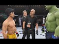 BRUCE LEE VS HULK 2K18 UNBELIEVABLE WAR!!! | EA Sports UFC 3