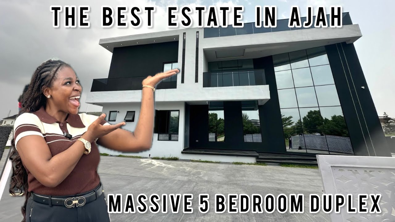 Роскошный двухэтажный дом с 5 спальнями в лучшем жилом комплексе Аджа, Лагос.