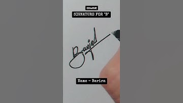 Signature for B | Barira | SBtellME Calligraphy and Handwriting #shorts #signature #calligraphy