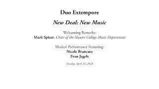 Duo Extempore — New Deal: New Music