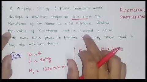 IM Q#3 numerical on torque in hindi , three phase induction motor