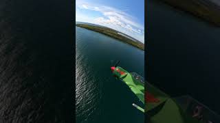 Yak 52 TW flight Door County over Whitefish Dunes