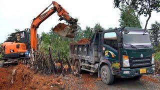 Máy Xúc Doosan Đào Múc Đất, Xe Ô Tô Tải Ben Chở Và Đổ Đất | Excavator Dump Truck | TienTube TV