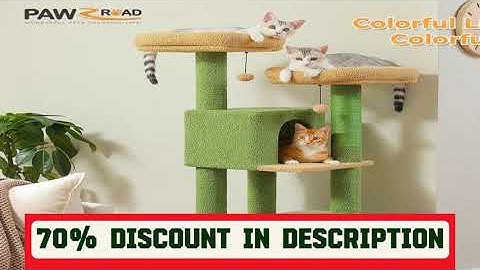 A must-have product! Cactus Cat Tree, 133cm Cat Tower for Indoor Cats, Cute Cat Tree with 2 Padded