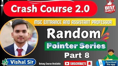 Part 8 | Random Pointer Series |  | M.Sc. Entrance  and Assistant Professor 2026