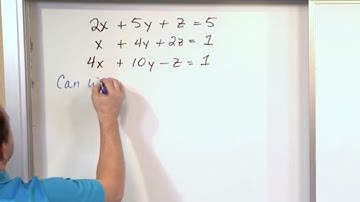 Lesson 11 - Solve Systems Of Equations With Row Reduction, Part 1 (Linear Algebra)