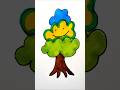 How to Color a Happy Tree | Easy Art