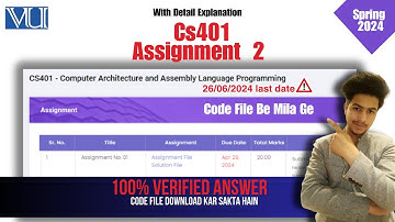 cs401 assignment 2 solution 2024 | cs401 assignment 2 solution  | cs401 assignment 2 | cs401 ass 2