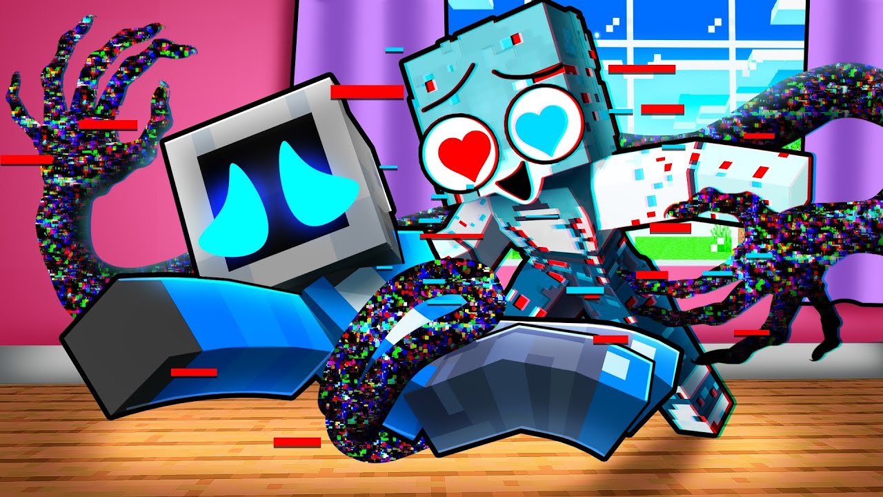 Glitch Girl has a CRUSH on Me in Minecraft!