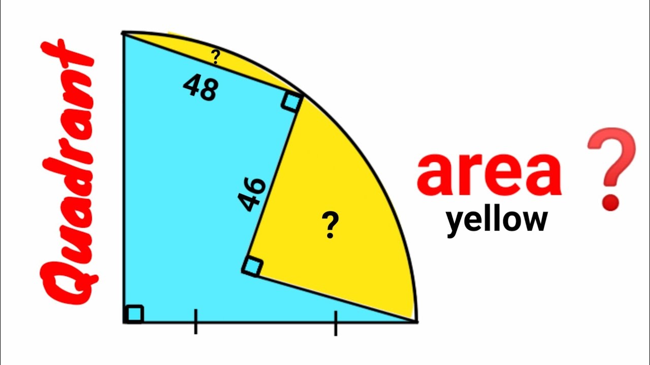 Can you find area of the yellow portion? | (Fun Geometry Problem) | # ...