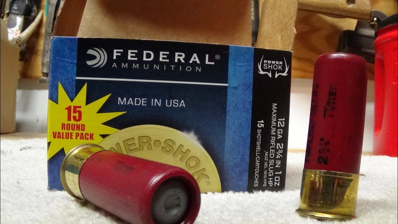 Federal Power Shok 12 gauge Rifled Deer Slugs For Win M1200 Shotgun! 