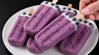 🍧Don't Buy Store-Bought! This Homemade Sugar-Free Blueberry Ice Cream Melts Fat! 3 Ingredients!