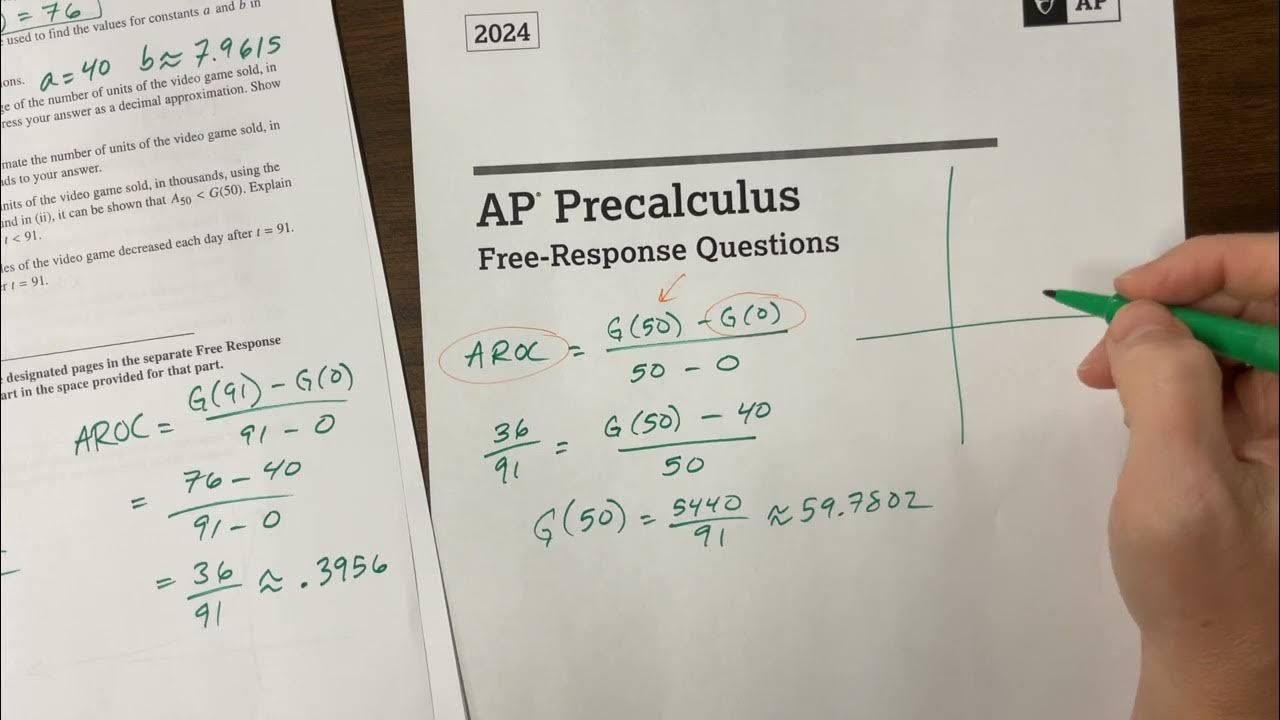 AP PreCal FRQ 1 and 2 from 2024 YouTube