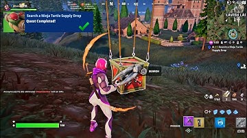 Fortnite - Search A Ninja Turtle Supply Drop (TMNT Quests Challenges)