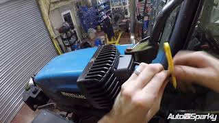 Fitting LED Work Lights on a New Holland TM125