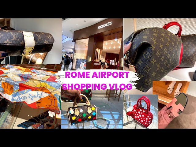 ROME AIRPORT LUXURY VLOG 🇮🇹, COME AIRPORT SHOPPING WITH ME, ITALY