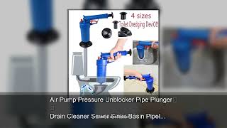 Air Pump Pressure Unblocker Pipe Plunger Drain Cleaner Sewer Sinks Basin Pipeline Clogged Remov