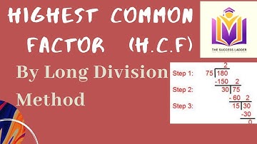 Highest Common Factor (HCF) using Long Division Method | H.C.F | Step by Step learn HCF | Factors