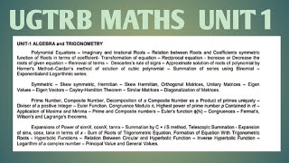 SIMPLE TRICKS SHORT CUTS UGTRB TNPSC CTS 504 505  PYQS  MCQS Algebra and Trigonometry 