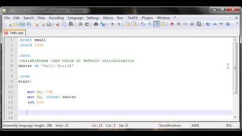 Assembly Tutorial 6 - Completing Hello World!!
