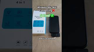 Wireless mic not connecting to iPhone solved✅