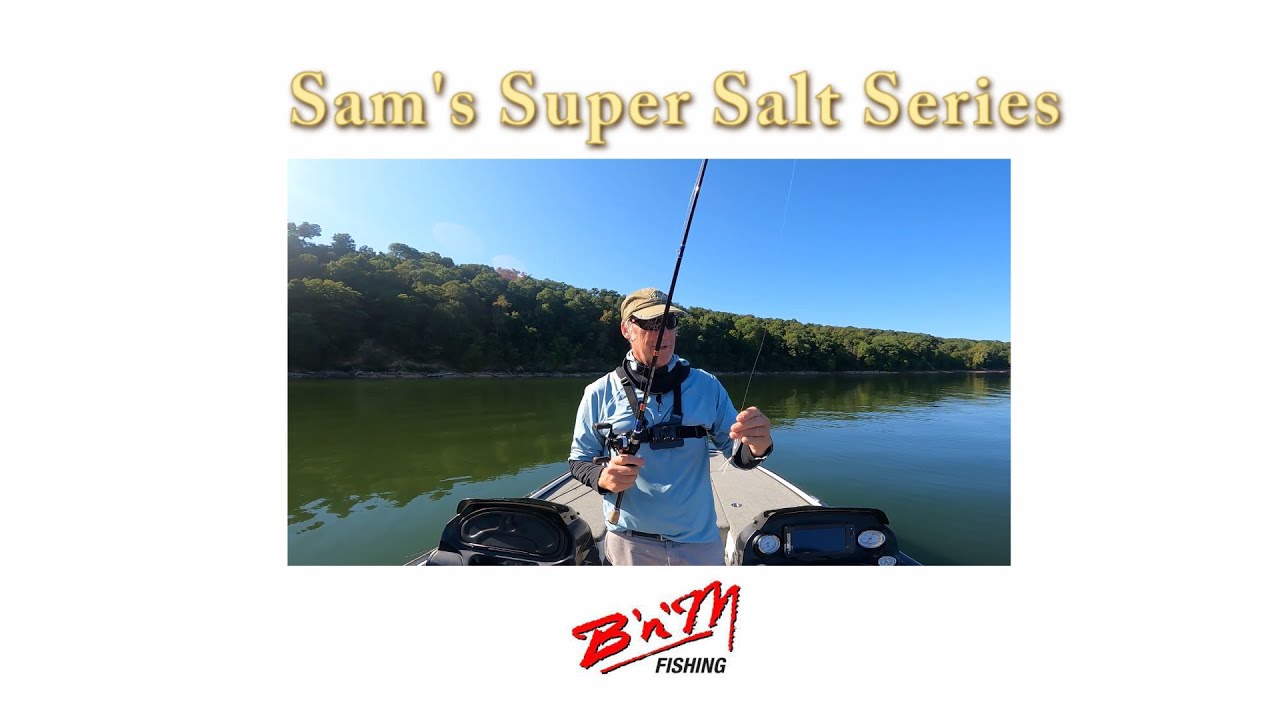 B'n'M Poles Sam's Super Salt Series Rods out on Beaver Lake