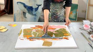 Download Lagu Lieblings-Techniken - Gold Figuren Acryl abstrakt – Effektvoll malen mit Fensterwischer MP3