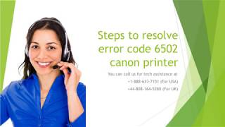 Steps to fix Error Code 6502 Canon Printer