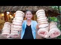 Extreme Pork Belly Rolling Recipe cooked by Pregnant Chef - Cooking with sros