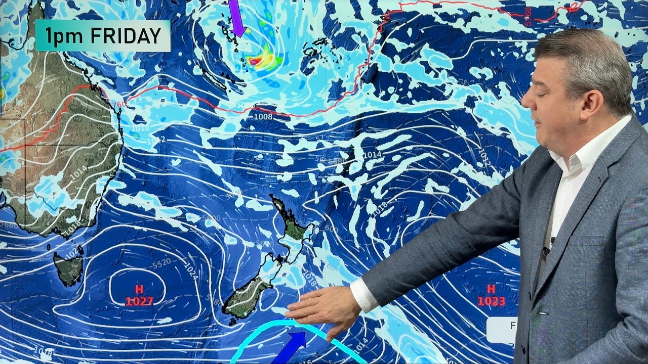 NZ: High pressure, cold fronts & a potential offshore tropical storm