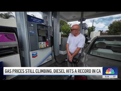 Diesel price reaches a record high in California