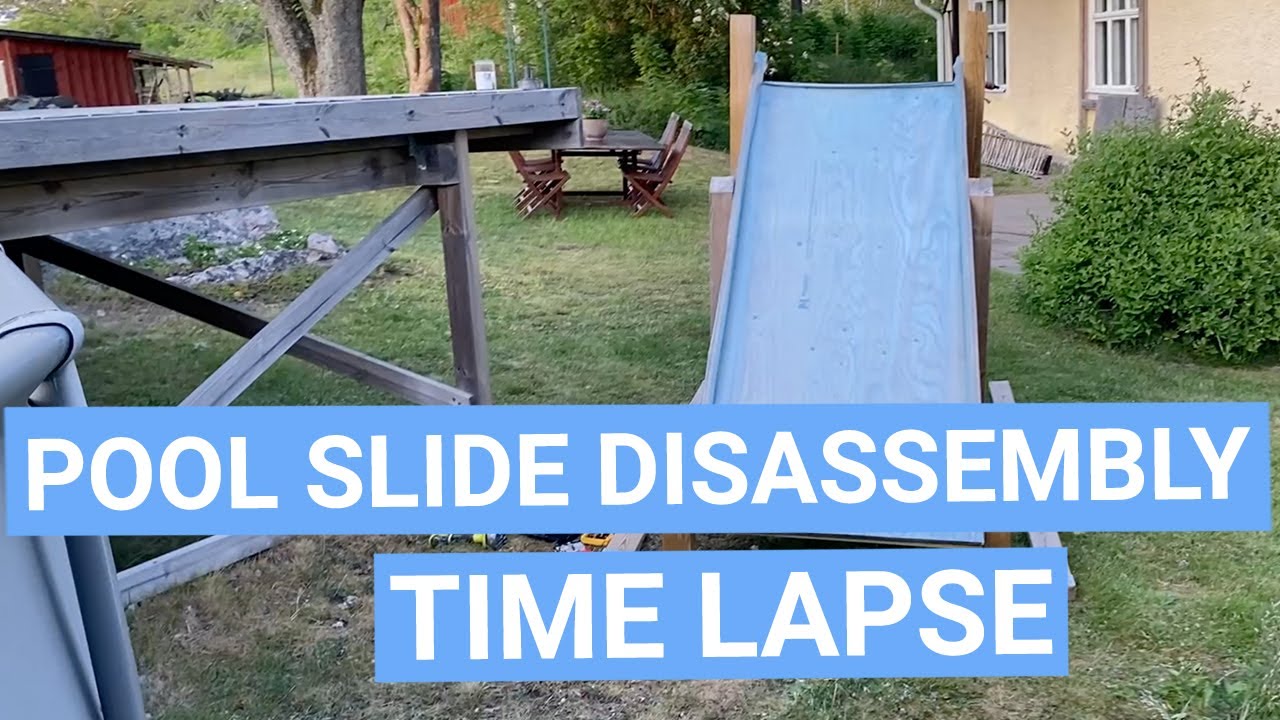 Fast Pool Slide Disassembly | Time-Lapse Garden Reset (No Talking)
