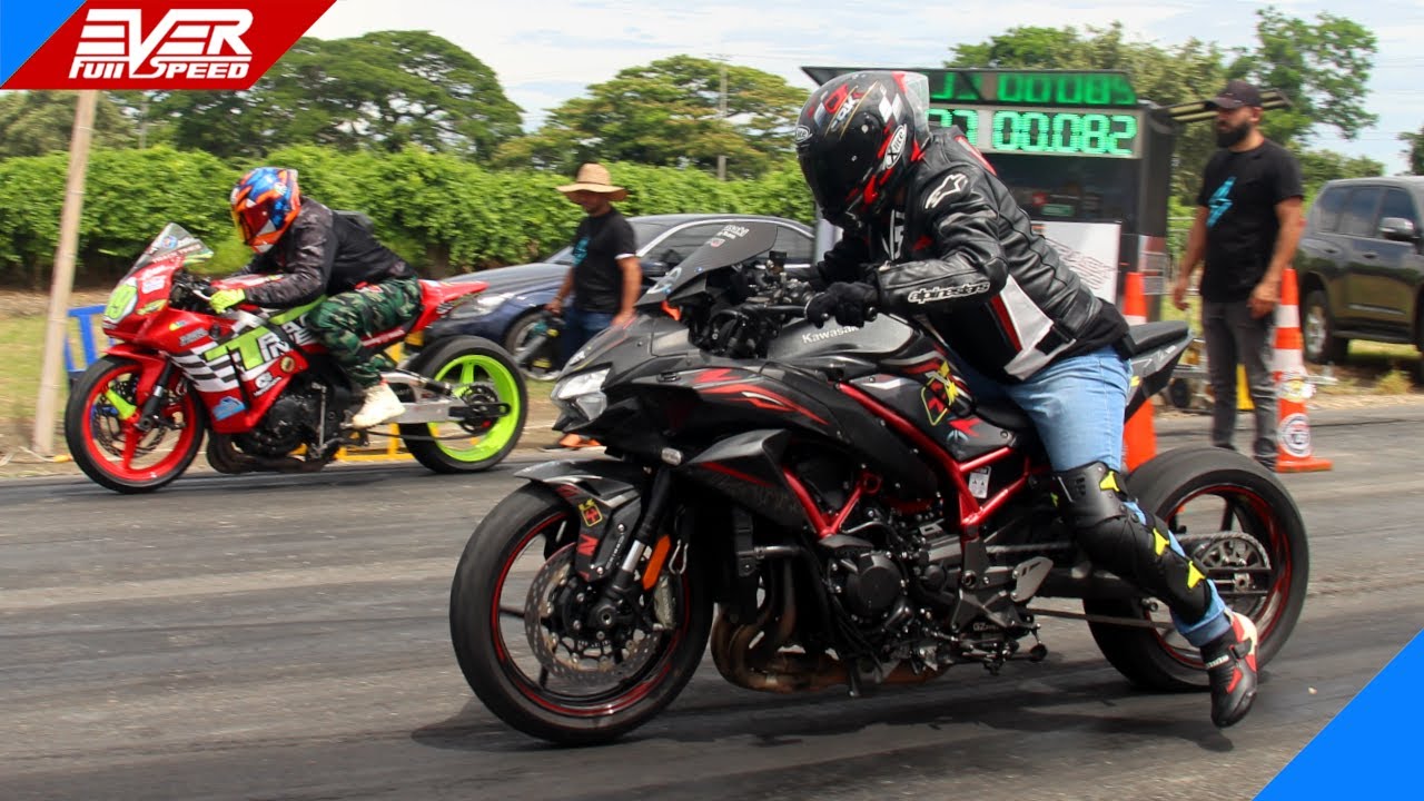Kawasaki ZH2 🆚 CBR1000RR 🆚 GSX-R1000 🆚 HAYABUSA 🔥 DRAG RACES Track Times 2023
