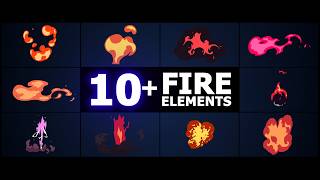 Fire Elements - Hand-Drawn Flames, Torches & Explosions (Ae, Pr, Dr, FCPX) Free