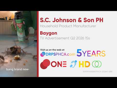 Baygon TV Ad Q2 2026 15s (Philippines) [BCC/HD/ST]